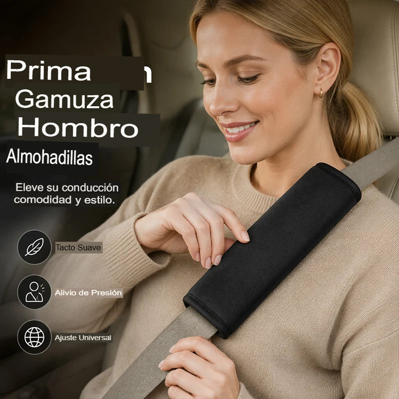 2X1 ALMOHADILLAS DE GAMUZA PARA CINTURÓN 🚗✨
