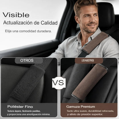 2X1 ALMOHADILLAS DE GAMUZA PARA CINTURÓN 🚗✨