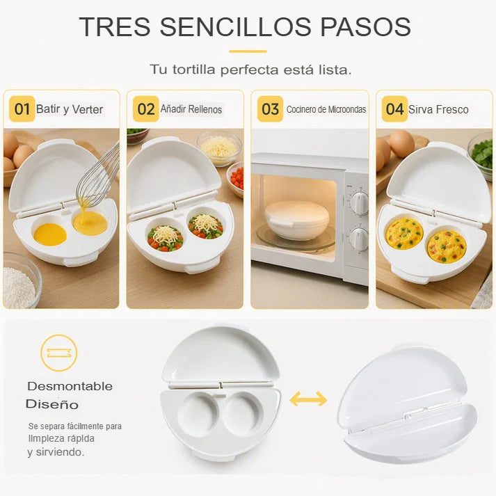 ⚡ MICRO COOK 2 EN 1: MOLDE PARA MICROONDAS