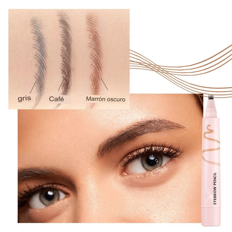 ✨🤎 LÁPIZ DE CEJAS DE 4 PUNTAS – ASPECTO NATURAL 💁‍♀️