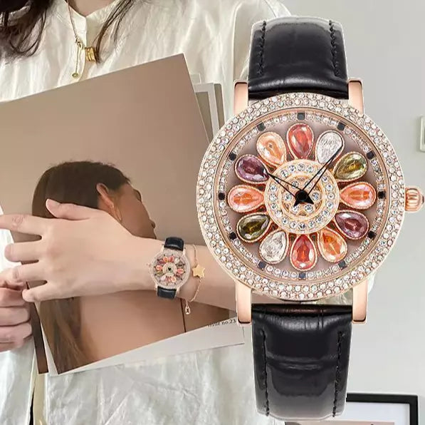 CRYSTAL WATCH: RELOJ GIRATORIO CON CRISTALES 💎⌚